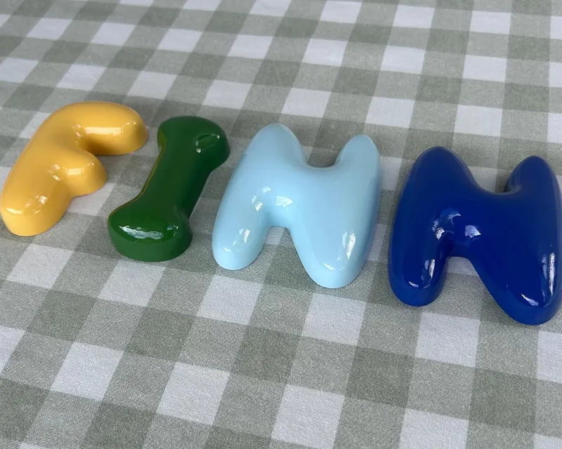 Hand-finished bubble letters